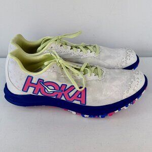 M 11, W 12.5 - HOKA Crescendo XC Cross Country Shoes - White/Blueberry